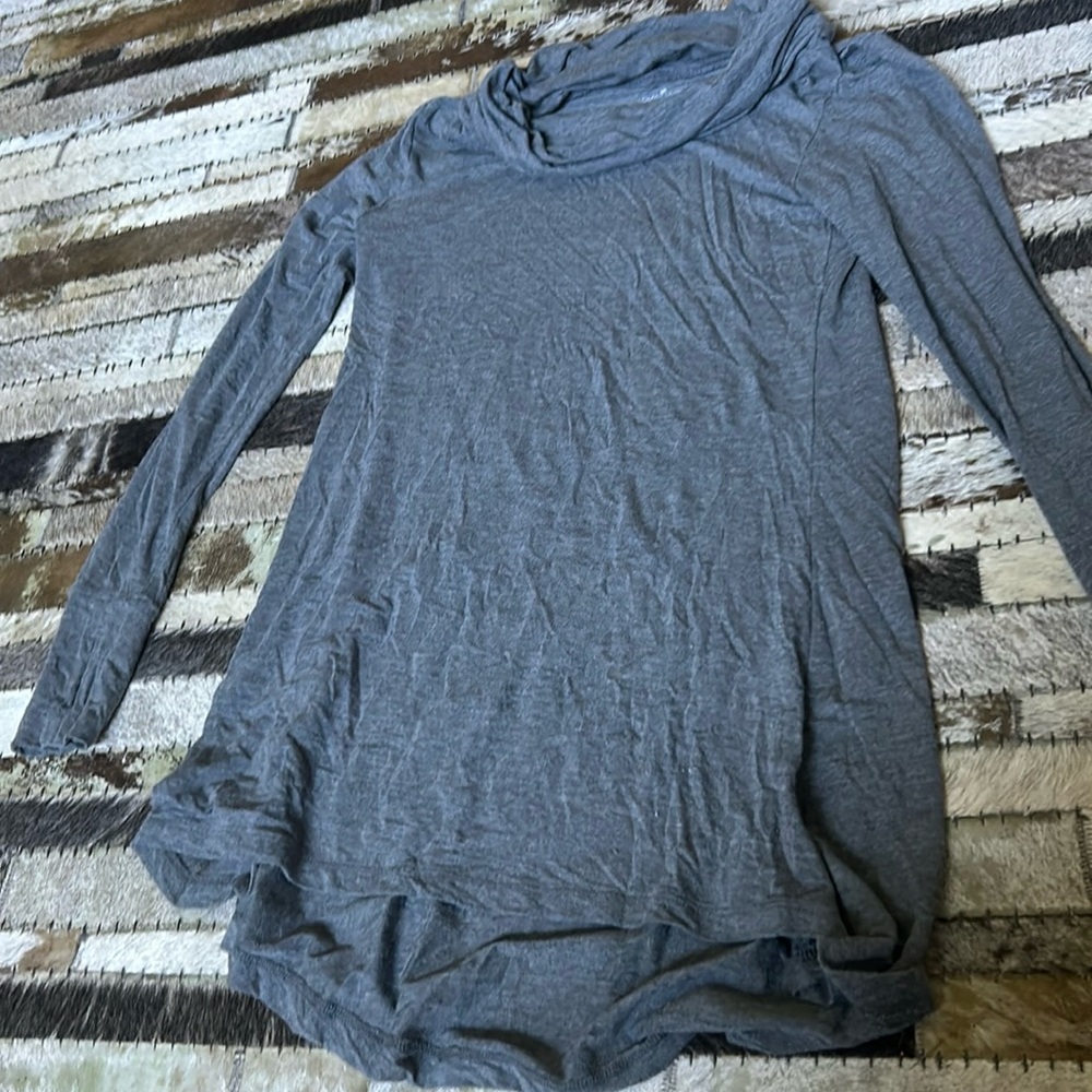 Cuddle Duds Grey Cowl Neck LS Sleep Dress W/ Finger Holes Size XS‎